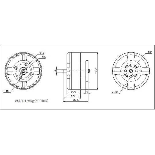 BE3608-11-Brushless motor multicopters BE3608-11 DYS