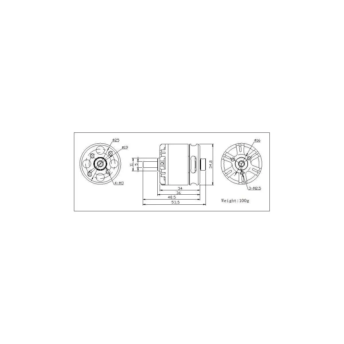 Brushless motor multicopters BE2814-6 DYS DYS BE2814-6 - 7 Brushless motor multicopters BE2814-6 DYS DYS BE2814-6 - 7