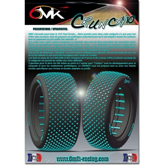 TM101R-Tires Crunch 1/10 before red + foam 6Mik