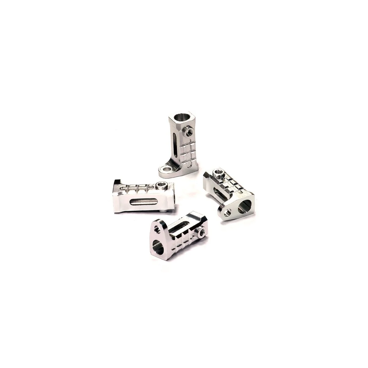 Support de rails alu Argent (4) Axial SCX-10 Integy C24653SILVER - 1