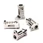 C24653SILVER-Support for rails alu Silver (4) Axial SCX-10 - C24653SILVER