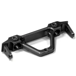 Rear bumper bracket aluminium Axial SCX-10 black Integy C24650BLACK - 1
