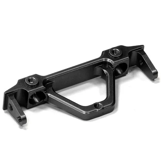 C24650BLACK-Support de pare-choc arrière alu Noir Axial SCX-10