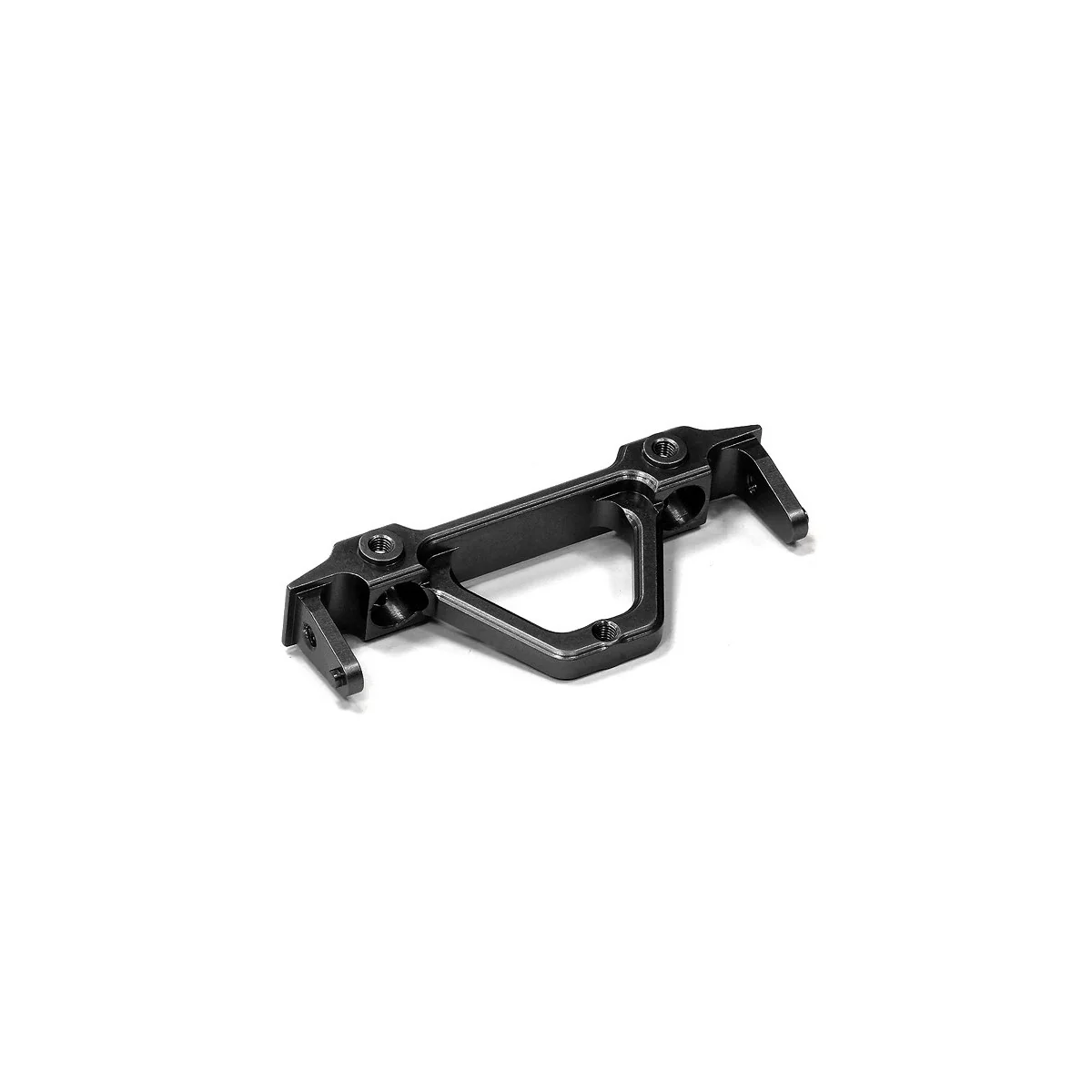 Rear bumper bracket aluminium Axial SCX-10 black Integy C24650BLACK - 1