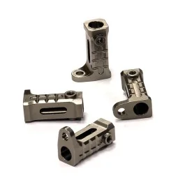 Support de rails alu Gun (4) Axial SCX-10 Integy C24653GUN - 1