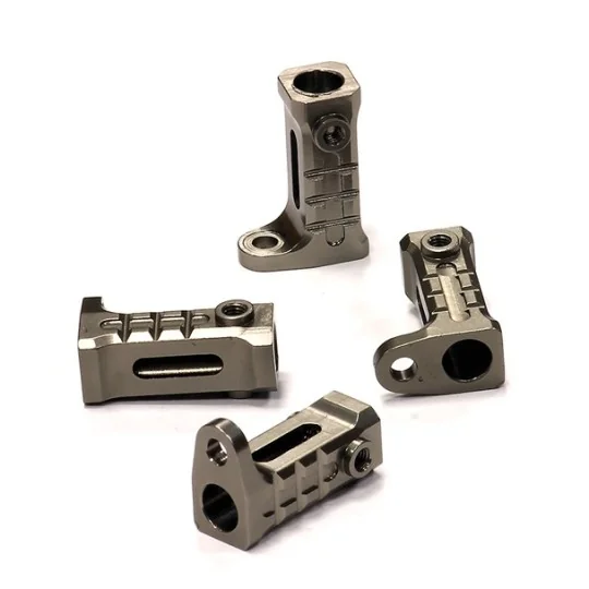 C24653GUN-Support de rails alu Gun (4) Axial SCX-10 - C24653GUN