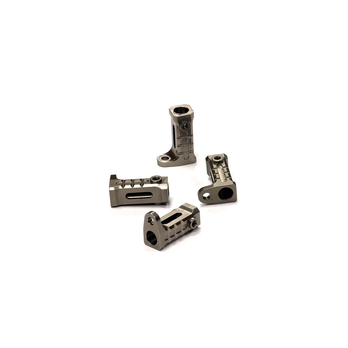 Support de rails alu Gun (4) Axial SCX-10 Integy C24653GUN - 1
