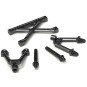 C24656BLACK-Support d'amortisseur alu arrière Noir Axial SCX-10 - C24656BLACK