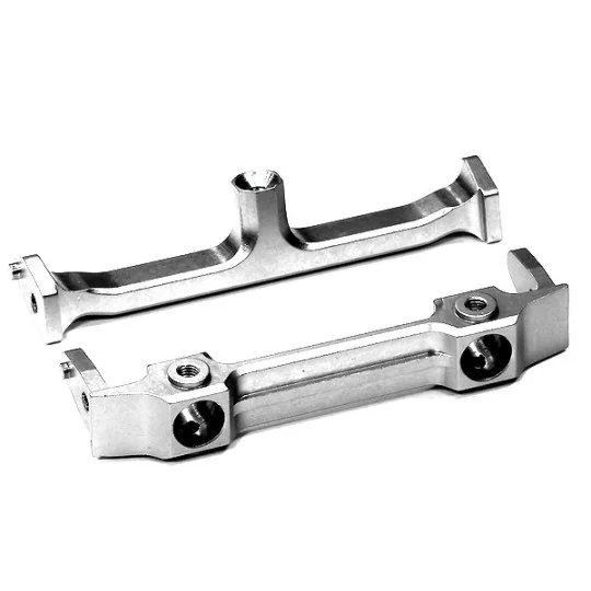 C24649SILVER-Support de pare-choc avant alu Argent Axial SCX-10