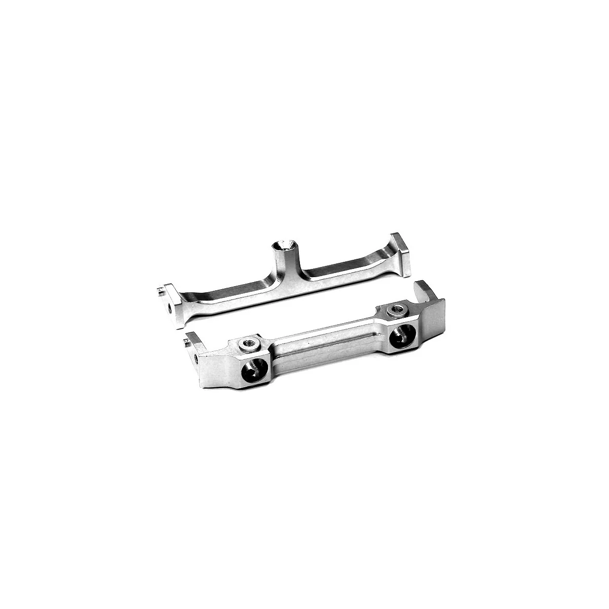 Front aluminium Axial SCX-10 silver bumper bracket Integy C24649SILVER - 1