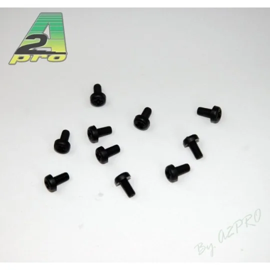 Nylon head screws flat 3x6mm black (10) A2Pro A2Pro S044403006 - 1 S044403006-Nylon head screws flat 3x6mm black (10) A2Pro - S044403006
