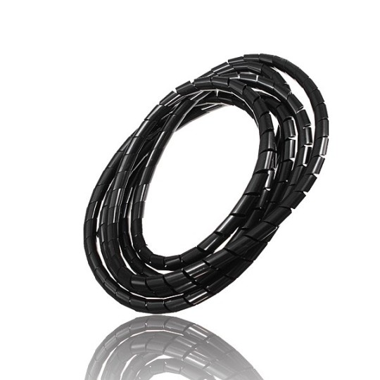 Black Spiral Sheath 6mm - 2m A-GAINE-S6 - 1 A-GAINE-S6-Black Spiral Sheath 6mm - 2m - A-GAINE-S6