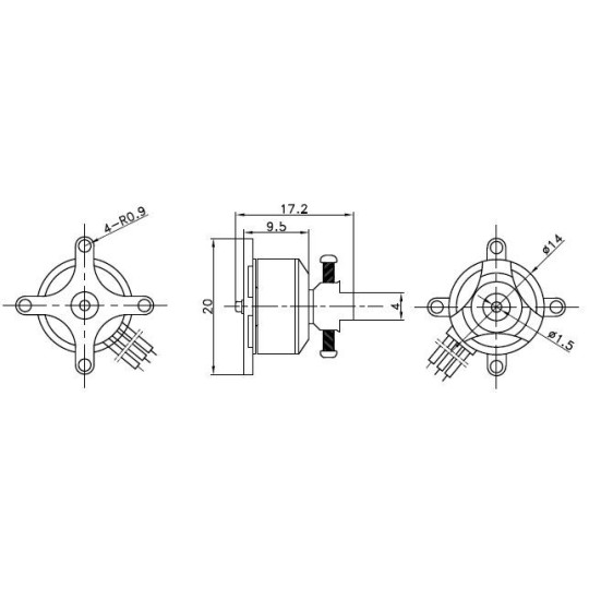 D1410/22-Micro motor Brushless D1410/22 3500kv DYS
