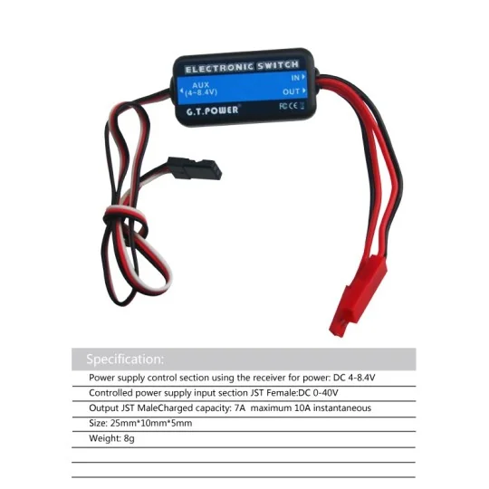 GT-Power embedded electronic switch SkyRC GT-ELEC-SWITCH2 - 5 GT-ELEC-SWITCH2-GT-Power embedded electronic switch - GT-ELEC-SWITCH2