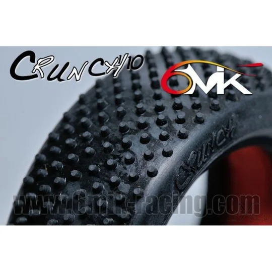 Tires Crunch 1/10 before red + inserts 6Mik 6Mik TI101R - 2 TI101R-Tires Crunch 1/10 before red + inserts 6Mik - TI101R