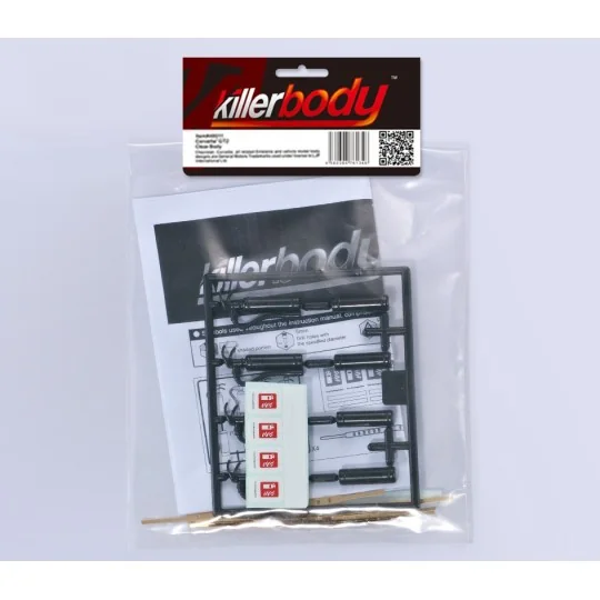 KB48052-Fire extinguishers ABS to paint 1/10 (4) Killerbody - KB48052