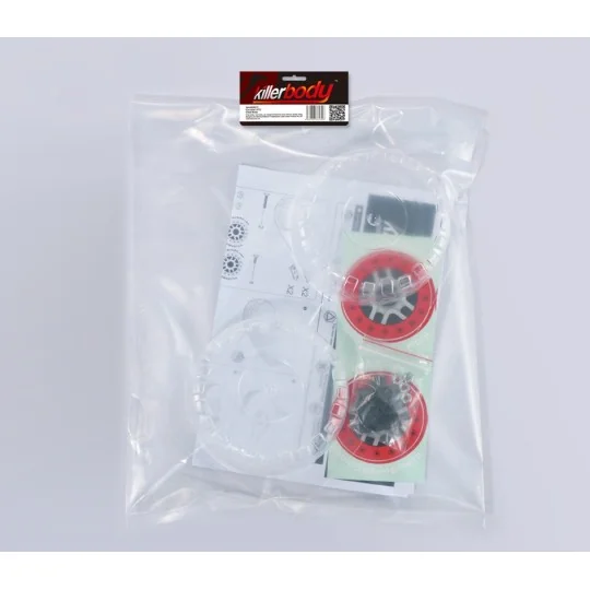 KB48038-Deco shock Lexan + decals 1/10 Killerbody wheels - KB48038