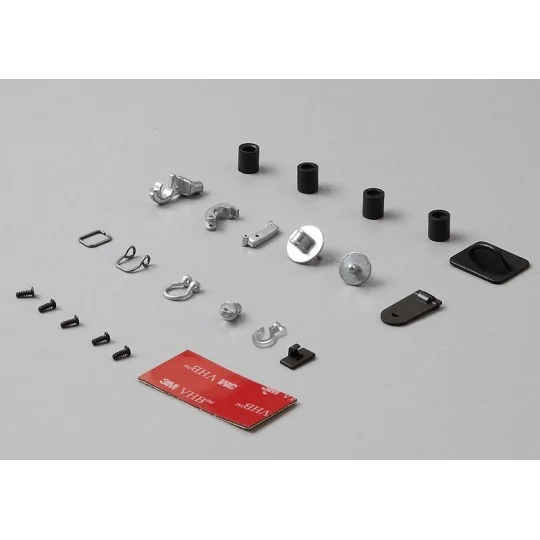 KB48350-Set of grey plastic mounting hooks 1/10 (4) Killerbody - KB48350