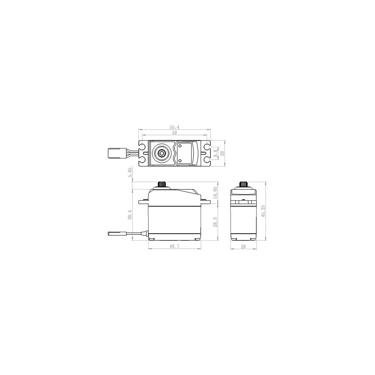 Servo SC-0252MG+ 10.5kg 0.19s Savox Savox SC-0252MG+ - 2
