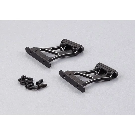 KB48111MB-Support d'aileron piste aluminium moyen noir 1/10 Killerbody - KB48111MB