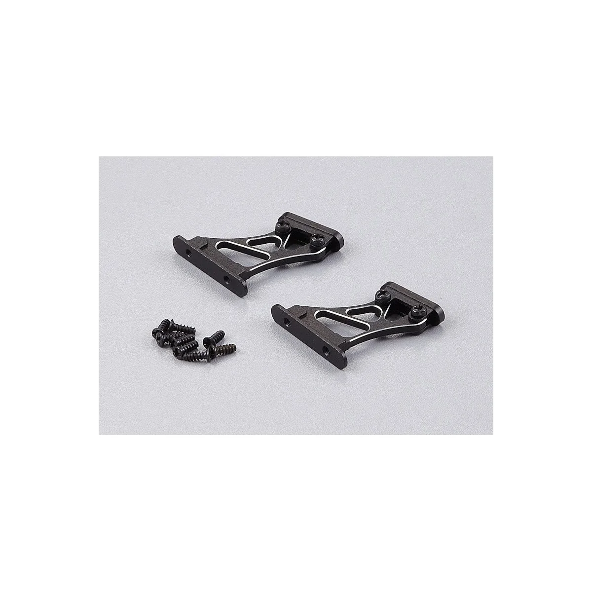 Support d'aileron piste aluminium moyen noir 1/10 Killerbody Killerbody KB48111MB - 2