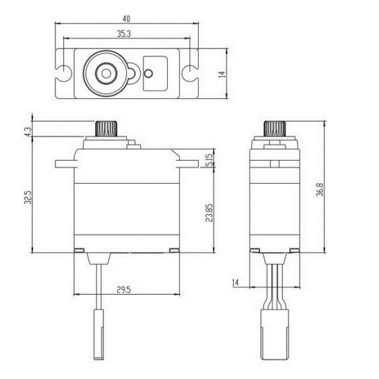 SW-0250MG+-Servo mini étanche SW-0250MG+ Savox