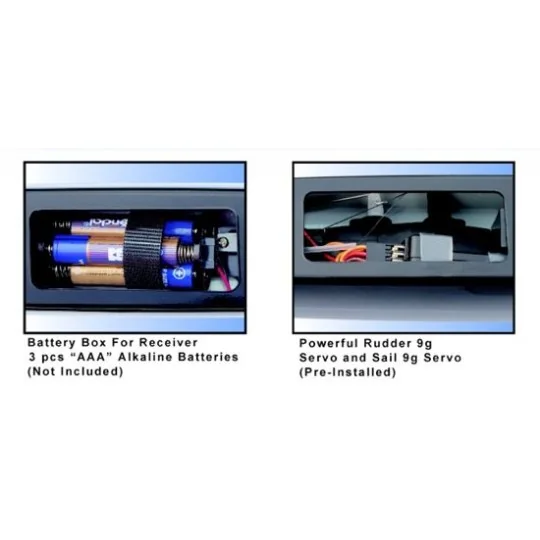 8807V2-Mini Catamaran Binary V2 rouge RTS Joysway