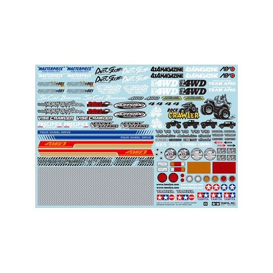 54630-Autocollant sponsors tout-terrain crawler Tamiya