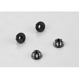 Ecrous Aluminium Noir M4 4pcs 1/10 Killerbody Killerbody KB48365BK - 1