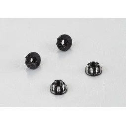Ecrous Aluminium Noir M4 4pcs 1/10 Killerbody Killerbody KB48365BK - 1