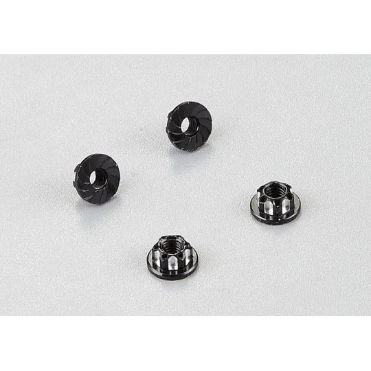 Nuts aluminum Black M4 4pcs 1/10 Killerbody Killerbody KB48365BK - 1 KB48365BK-Nuts aluminum Black M4 4pcs 1/10 Killerbody - KB48365BK