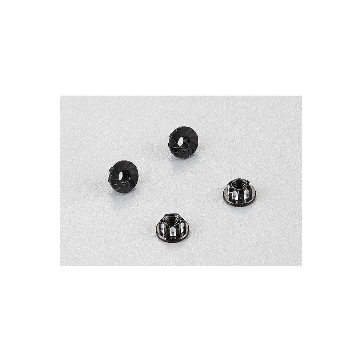 Nuts aluminum Black M4 4pcs 1/10 Killerbody Killerbody KB48365BK - 1
