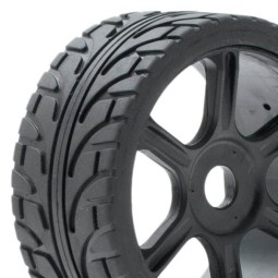 Pneus Rally 01 Rally Game sur jante Noires batons Hobbytech Hobbytech HT-456 - 1