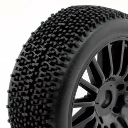 Rocket tires on black spoke rims, 1/8 scale Hobbytech Hobbytech HTR-T444 - 1