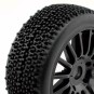 HTR-T444-Pneus Rocket sur jante Noires batons TT 1/8 Hobbytech - HTR-T444