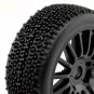 Rocket tires on black spoke rims, 1/8 scale Hobbytech Hobbytech HTR-T444 - 1 HTR-T444-Rocket tires on black spoke rims, 1/8 scale Hobbytech - HTR-T444