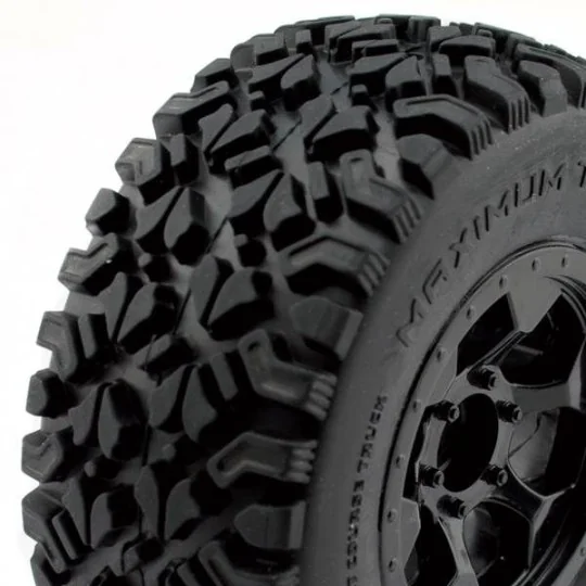 HTR-T470-Optimo Short race tyres on RIM black Hobbytech - HTR-T470