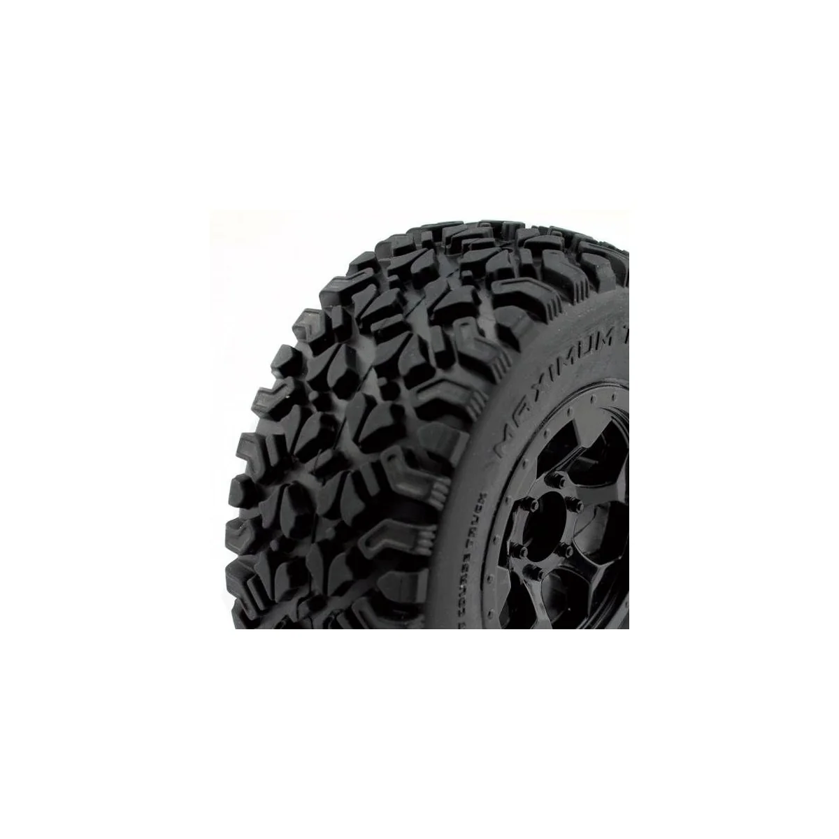 Optimo Short race tyres on RIM black Hobbytech Hobbytech HTR-T470 - 1