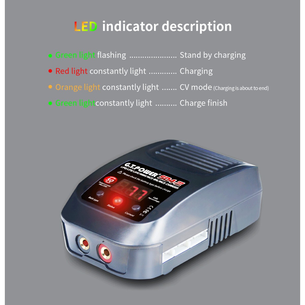 GT-Power SD4 50W LiPo/LiFe/LiHV/NiMh Charger GT-Power GT-SD4 - 4