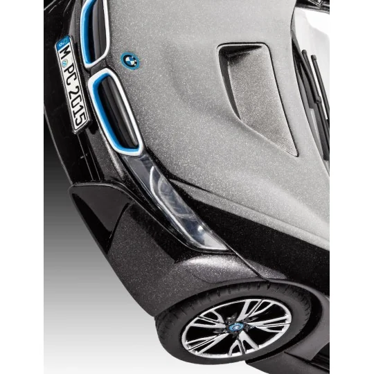 Revell – Maquette BMW I8 – Échelle 1/24 – 131 Pièces – 19,5 Cm – Niveau Débutant – À Coller Et Peindre – Dès 10 Ans – Noir