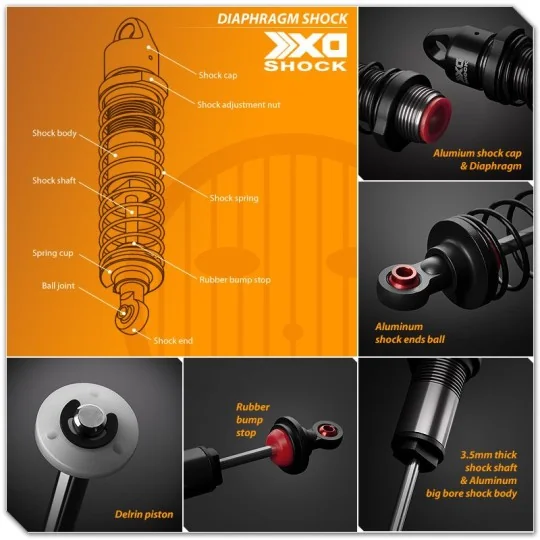 GM22007-Shock absorbers XD Diaphragm 103mm (2) Gmade