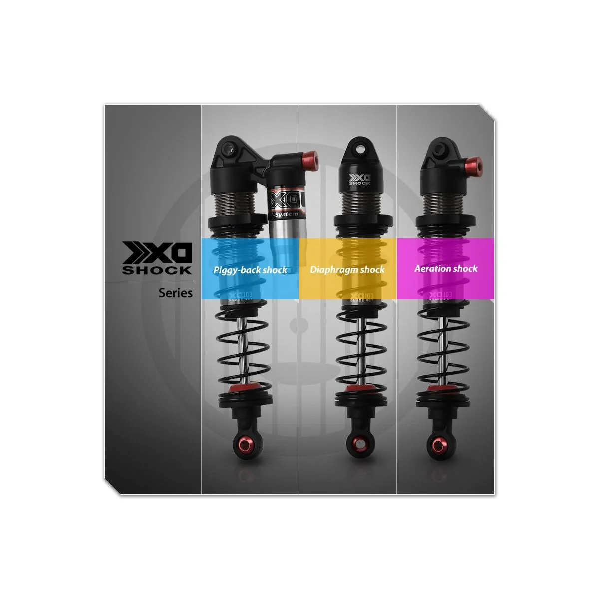 Shock absorbers XD Piggyback 103mm (2) Gmade Gmade GM21007 - 5