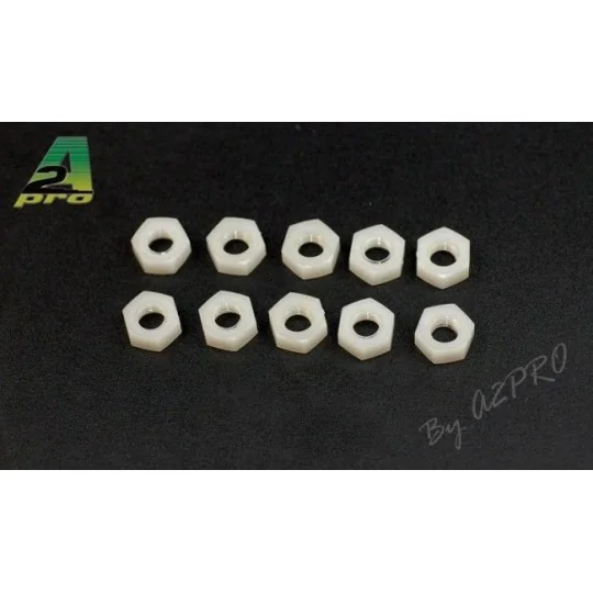 27006-Nylon M6 nuts (10) A2Pro