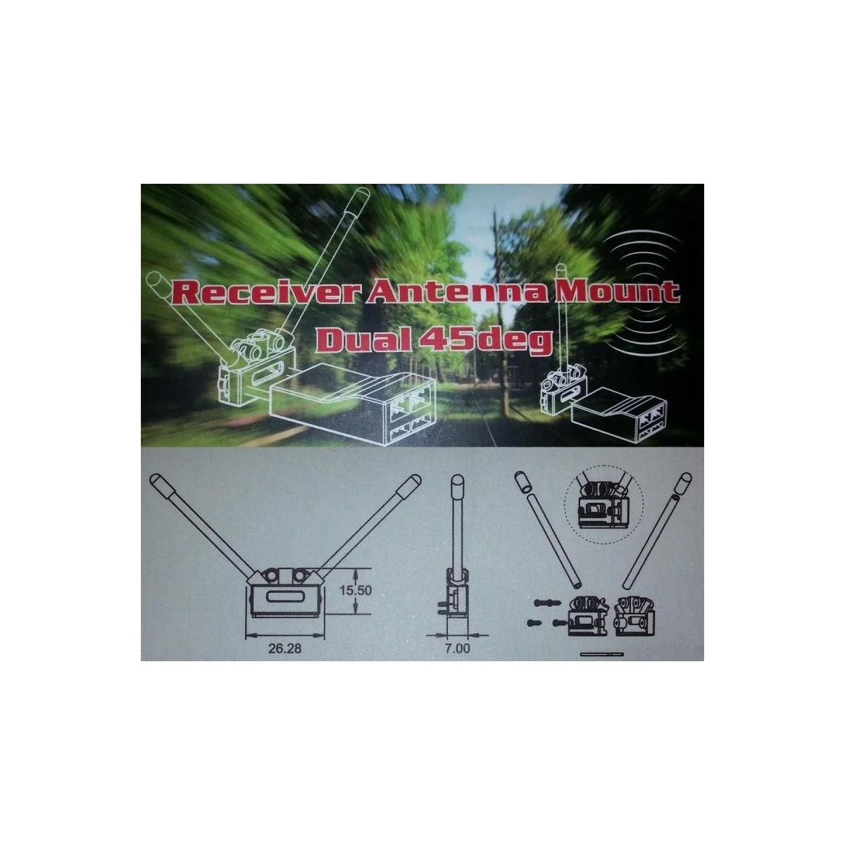 Low profile satdome 45 ° / 90 ° for receiver or Satellite ZMR250 ZMR250-SUP45 - 2