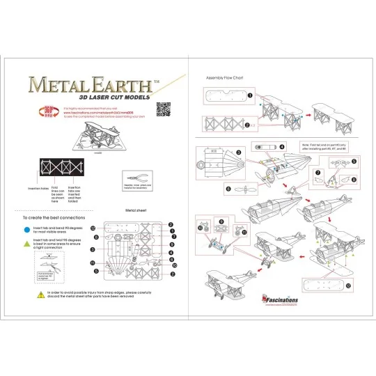 Fokker D-VII Metal Earth Metal Earth MMS005 - 5 MMS005-Fokker D-VII Metal Earth - MMS005