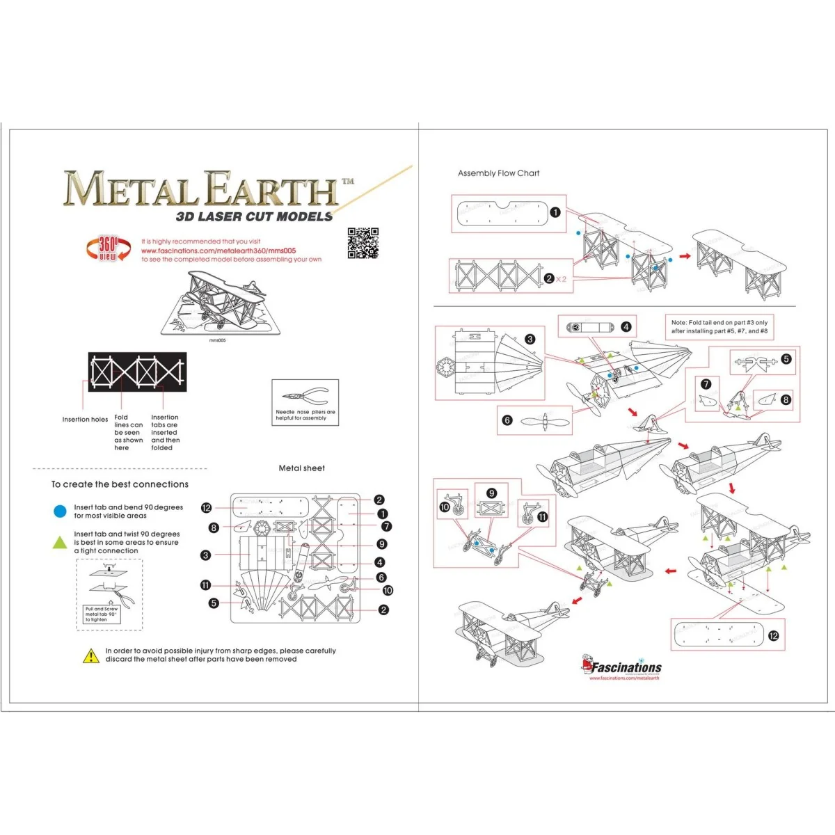 Fokker D-VII Metal Earth Metal Earth MMS005 - 5 Fokker D-VII Metal Earth Metal Earth MMS005 - 5
