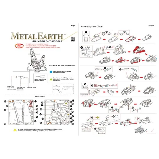 MMS266-Kylo Ren Star Wars Metal Earth Shuttle - MMS266