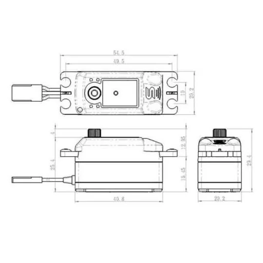 SB-2263MG-Servo SB - 2263MG low profile Savox - SB-2263MG