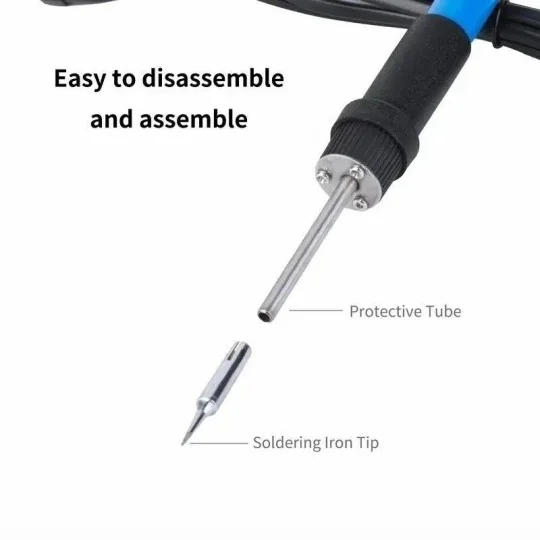 Fer à souder 220V 60W, température ajustable + accessoires 1077119 - 5 1077119-Fer à souder 220V 60W, température ajustable + accessoires - 1077119