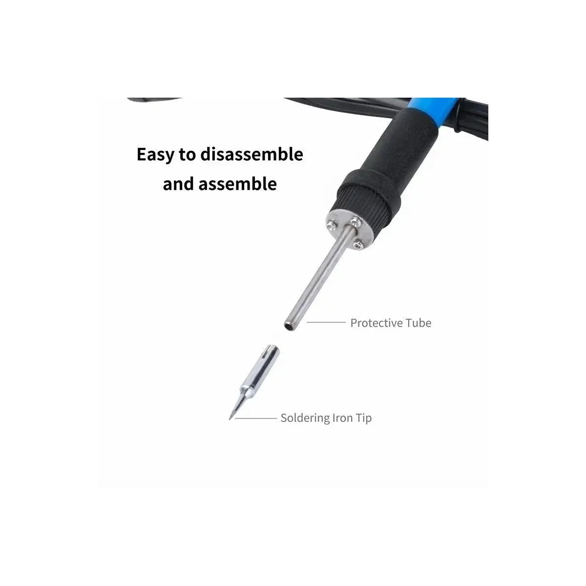 Fer à souder 220V 60W, température ajustable + accessoires 1077119 - 5 Fer à souder 220V 60W, température ajustable + accessoires 1077119 - 5